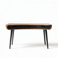 Modern white wooden desk with six drawers - 120 x 50 x 75cm
