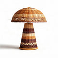 Woven rattan table lamp for home decor - 30 x 30 x 40cm
