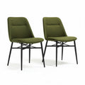 Velvet dining chair set with metal legs - 45 x 45 x 80cm