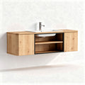 Wall-mounted bathroom vanity with sink, engineered wood, 120 x 40 x 40cm