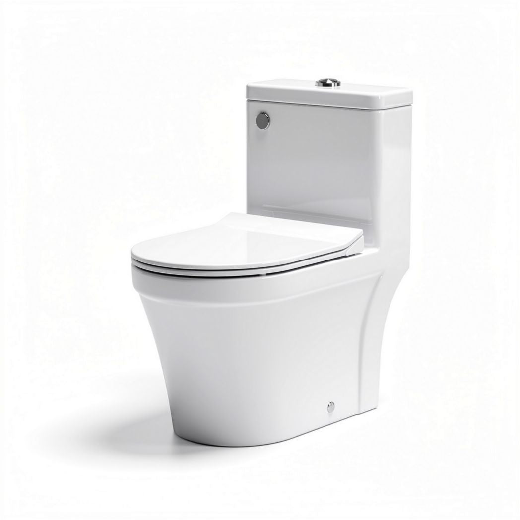 Modern ceramic toilet with dual flush mechanism - 70 x 40 x 80cm