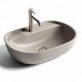 Ceramic oval bathroom sink for modern vanities - 50 x 30 x 15cm