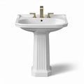 Ceramic pedestal sink for bathroom use - 60 x 45 x 85cm
